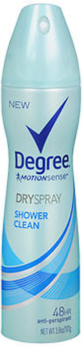 Degree Motion Sense Dry Spray Anti-Perspirant Shower Clean - 3.8 oz