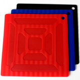 Silicone Square Trivet/Pot Holder - Red, Blue, or Black
