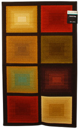 Optic Area Rug - Brown, 26x45"