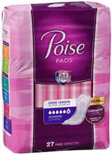 Poise Pads Ultimate Absorbency Long Length - 27 each