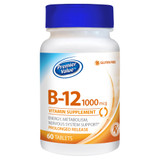 Premier Value B-12 Prolonged Release Vitamin Supplement - 1000mcg, PR Tablet, 60 ct