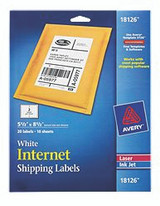 Avery Internet Shipping Labels 20ct - White, 5.5 x 8.5