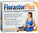 Florastor Plus Immune Support Supplement Vegetable Capsules - 30 Ct