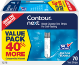 Contour Next Blood Glucose Test Strips OTC - 70 Strips