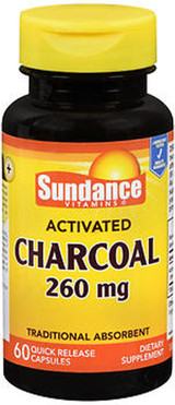 Sundance Vitamins Activated Charcoal 260 mg Dietary Supplement Quick Release Capsules - 60 ct