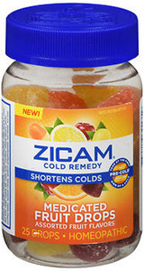 Zicam Cold Remedy Medicated Fruit Drops - 25 ct