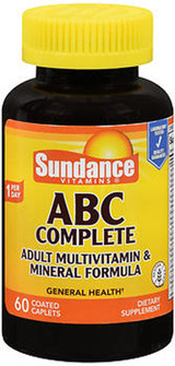 Sundance Vitamins ABC Complete Adult Multivitamin & Mineral Formula - 60 Coated Caplets