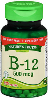 Nature's Truth B-12 500 mcg - 120 Tablets