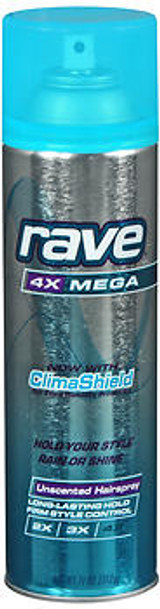 Rave 4X Mega Hairspray Unscented - 11 oz