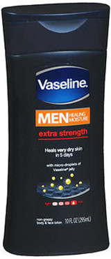 Vaseline Men Healing Moisture Body & Face Lotion Extra Strength - 10 oz