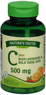 Nature's Truth C 500 mg Plus Bioflavonoids & Wild Rose Hips Vitamin Supplement - 100 Caplets
