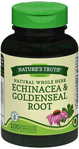 Nature's Truth Natural Whole Herb Echinacea & Goldenseal Root - 100 Quick Release Capsules