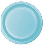 Solid Color Luncheon Plate, Light Blue, 7" - 1 Pkg
