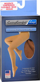 Loving Comfort Fashion Pantyhose Moderate Beige Medium - 1 ea.