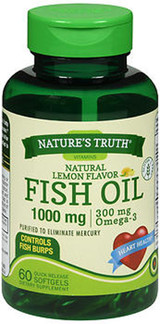 Nature's Truth Fish Oil 1000 mg Dietary Supplement - 60 Softgels