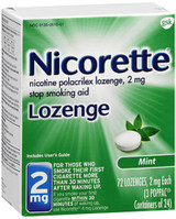 Nicorette Lozenges Stop Smoking Aid Mint 2 mg - 72 ct