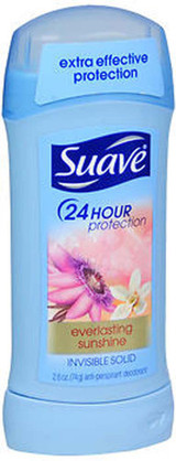 Suave 24 Hour Protection Anti-Perspirant Deodorant Invisible Solid Everlasting Sunshine - 2.6 oz