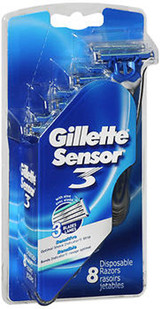 Gillette Sensor3 Disposable Razors Men's - 8 ct