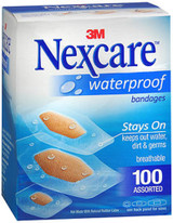 Nexcare Waterproof Bandages Assorted Sizes - 100 ct