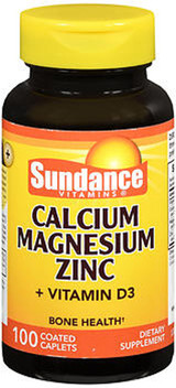 Sundance Calcium Magnesium Zinc + Vitamin D3 - 100 Coated Caplets