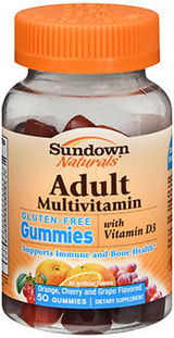 Sundown Naturals Adult Multivitamin Dietary Supplement Gummies Assorted Fruit Flavors - 50 ct