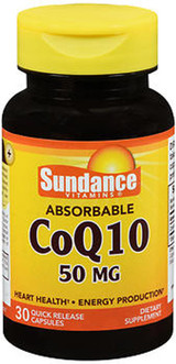 Sundance Vitamins Absorbable CoQ10 50mg - 30 Capsules