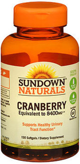 Sundown Naturals Cranberry Equivalent to 8400 mg Dietary Supplement - 150 Softgels