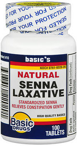 Basic Drugs Senna-S Laxative With Stool Softener - 100 Tablets