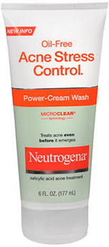 Neutrogena Oil-Free Acne Stress Control Power-Cream Wash -  6 oz