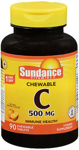 Sundance Vitamins Vitamin C 500 mg Natural Orange Flavor - 90 Chewables