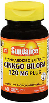 Sundance Ginkgo Biloba 120 mg Plus - 60 Capsules