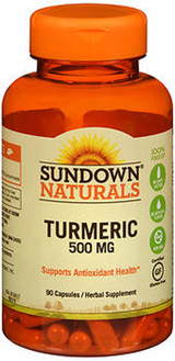 Sundown Naturals Turmeric 500 mg Herbal Supplements Capsules - 90 ct