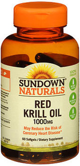 Sundown Naturals Red Krill Oil 1000 mg Softgels - 60 ct