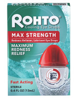 Rohto Cool Max Cooling Eye Drops Maximum Redness Relief - 0.4 fl oz