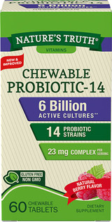Nature's Truth Chewable Probiotic-14 Tablets Natural Berry Flavor - 60 ct