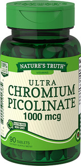 Nature's Truth Ultra Chromium Picolinate 1000 mcg Quick Release Tablets - 90 ct