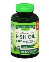 Nature's Truth Fish Oil 2,400 mg Quick Release Softgels Natural Lemon Flavor - 120 ct