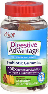 Schiff Digestive Advantage Probiotic Gummies Assorted Fruit Flavors - 60 EA