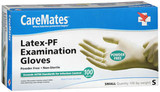 Caremates Disposable Medical Exam Gloves Latex Powder Free Small - 100 ct