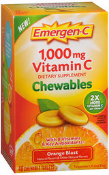 Emergen-C Vitamin C 1000 mg Chewables Tablets Orange Blast - 40 ct