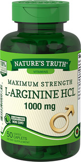 Nature's Truth Maximum Strength L-Arginine HCL 1000 mg Coated Caplets - 50 ct