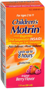 Motrin Children's Ibuprofen Pain Reliever/Fever Reducer Oral Suspension Original Berry Flavor - 1 oz