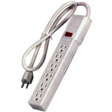 6 Outlet Power Strip, Ivory - 1 Pkg