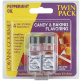 Twin Pack Flavoring Oils, Candy/Baking, Peppermint, 2X.125 - 1 Pkg