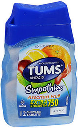 TUMS Smoothies Extra Strength 750 - 9 packs of 12