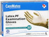 CareMates Latex-PF Examination Gloves Large - 50 ct