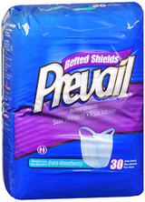 Prevail Extra Absorbency Belted Shields - 4 pks of 30