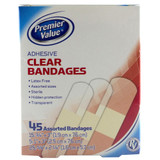 Premier Value Clear Plastic Bandage Asst - 45 ct