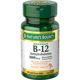 Nature's Bounty B-12 Methylcobalamin 1000 mcg Quick Dissolve Natural Cherry Flavor - 60 Tablets