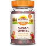 Sundown Naturals Fish Oil Omega-3 EPA/DHA Gummies with Vitamin D3 Assorted Flavors - 50 ct